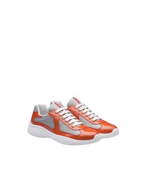 prada sneaker orange|Prada female sneakers.